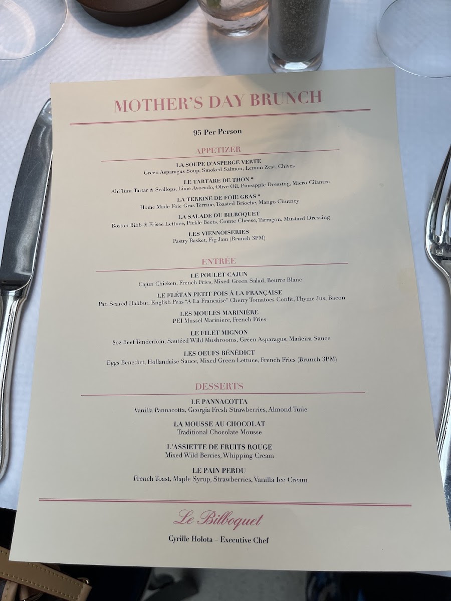 Le Bilboquet Menu - Image 1