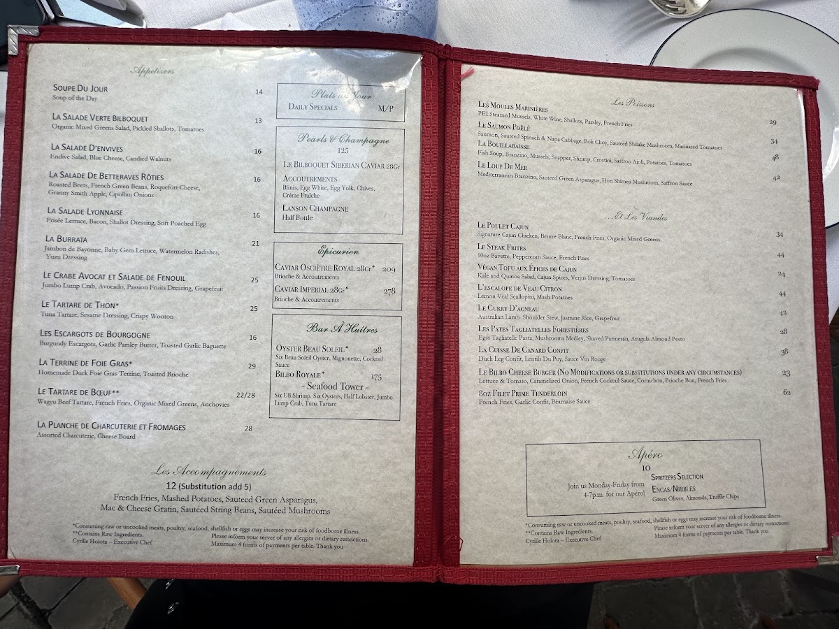 Le Bilboquet Menu - Image 2