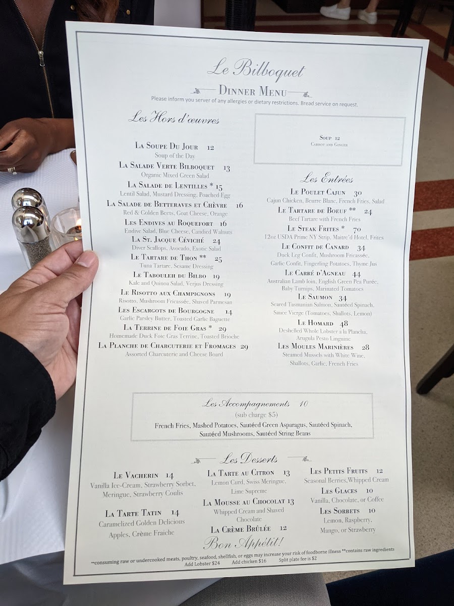 Le Bilboquet Menu - Image 3